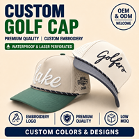 Casquette de golf Oxford sportive 5 panneaux de haute qualité, couleur unie, camouflage, imperméable, avec logo brodé personnalisé, faible MOQ, OEM, découpe laser