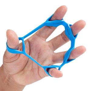 Anneau de résistance en silicone à cinq doigts Tengyi, entraîneur de force de préhension, appareil d'exercice ergonomique, bleu - Product Image 1