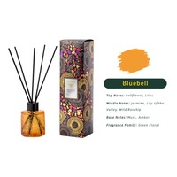 Diffuseur de roseaux haut de gamme avec verre décoratif, aromathérapie moderne pour la maison ou le bureau 100 ml