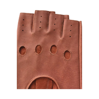 Gants en cuir mi-doigts sans doublure, antidérapants et respirants, de haute qualité, pour sports de plein air, conduite, équitation, style vintage