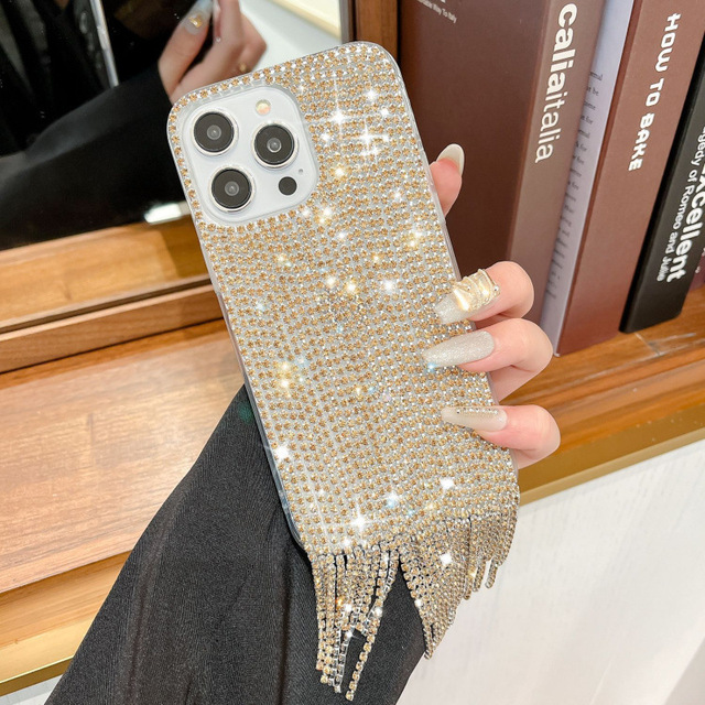 Luxury Shiny Glitter Crystal Rhinestone Sparkly Jewelled Pearl Gemstone 3D Handmade Clear Bling Diamond Cover Case for iphone