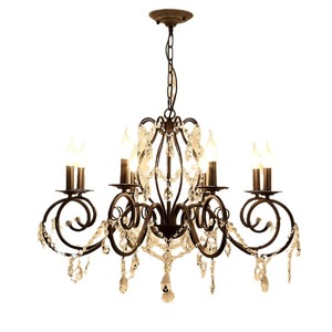 Cổ Châu Âu Đèn Chùm Pha Lê Sang Trọng Vàng Kết Thúc Tinh Tế Thiết Kế Hiện Đại Cho Nhà Trong Nhà Khách Sạn Sử Dụng <span class=keywords><strong>220V</strong></span> AC Trắng Ấm E12 - Product Image 2