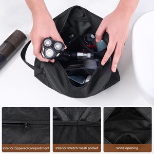 Custom <strong>Travel</strong> Toiletry <strong>Bag</strong> Women Men Lightweight Makeup <strong>Bag</strong> Hanging Dopp Kit with Shaving Compartment <strong>Cosmetic</strong> Organizer - Product Image 2