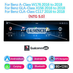 Prix d'usine 14,9 pouces Android pour Benz a CLA <span class=keywords><strong>GLA</strong></span> 2013-2018 NTG4.5 NTG5.0 Autoradio Multimédia Carplay Auto GPS Navigation - Product Image 5