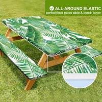 Housse de table de camping en polyester imperméable 6FT avec bord élastique antidérapant, imprimé floral, personnalisable pour l'extérieur