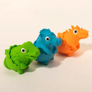 Juguetes Masticables para Mascotas, Ecológicos, Duraderos, con Sonido, Diseño de Dibujos Animados, de Látex con Forma de Huevo, Cocodrilo, Dinosaurio, para Perros, Venta al Por Mayor - Product Image 1