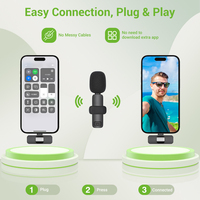 Microphone-Cravate Sans Fil Stéréo 1 Émetteur 1 Récepteur Suppression de Bruit, Mini Micro Revers Portable pour Interview en Direct en Extérieur Android – Vente en Gros Usine