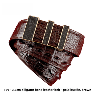 Nouvelle <span class=keywords><strong>ceinture</strong></span> pour <span class=keywords><strong>homme</strong></span> en cuir de crocodile, cuir véritable, luxe léger, motif crocodile, <span class=keywords><strong>ceinture</strong></span> à boucle en acier inoxydable - Product Image 4