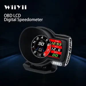2023 Wiiyii Design Hud F8 Plus Obd2 Gps Multi-Color Auto Elektronica Head-Up Display Snelheidsmeter Voor Alle Auto 'S
