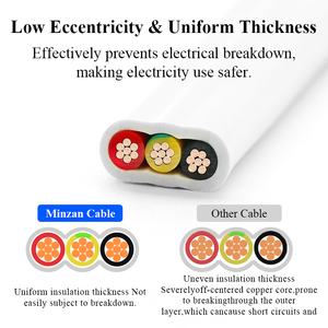 Lõi đơn phẳng dây sợi cáp đôi Flex rắn trái đất 6mm 1.5mm 2.5mm 4mm 6mm 3 PVC cách điện cáp điện - Product Image 3