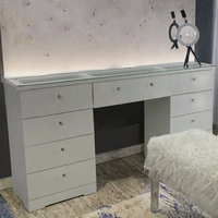 Ulink HOT Miroir de maquillage mural réglable en MDF au design japonais de luxe et durable - Coiffeuse avec ampoules LED
