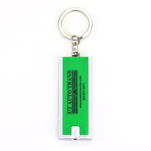 Factory Wholesale Personalized Promotional Gifts Metal Flashlight Key Chain Car Logo Led Key Ring Blank Keychain Led Light