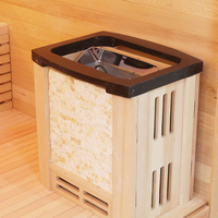 Cabine de sauna vapeur extérieure demi-circulaire en cèdre rouge résistant à la décomposition, sur mesure, 2100x1800x2000mm