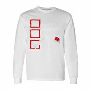 Camiseta de manga larga Nice Naughty 67 Christmas Meme Tri Blend con diseño Xmas Brain Rot - Product Image 2