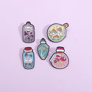 Cartoon Schattige Magic Potion Drift Fles Paddestoel Dier Metaal Zacht Email Broche Mode Beste Vriend Cadeau Pin Sieraden Accessoires - Product Image 1
