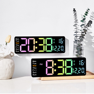 EMAF LED Light Electronic <strong>Wall</strong> Watch Gaming Room Men Alarm Home Decor <strong>Extra</strong> <strong>Large</strong> Display Digital <strong>Clock</strong> with Remote Control - Product Image 1