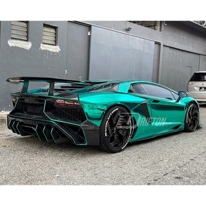 Alerón trasero de fibra de carbono seca estilo LP750 SV con tapa base para Lamborghini Aventador LP700 LP740 LP750 2011-2022 - Product Image 5