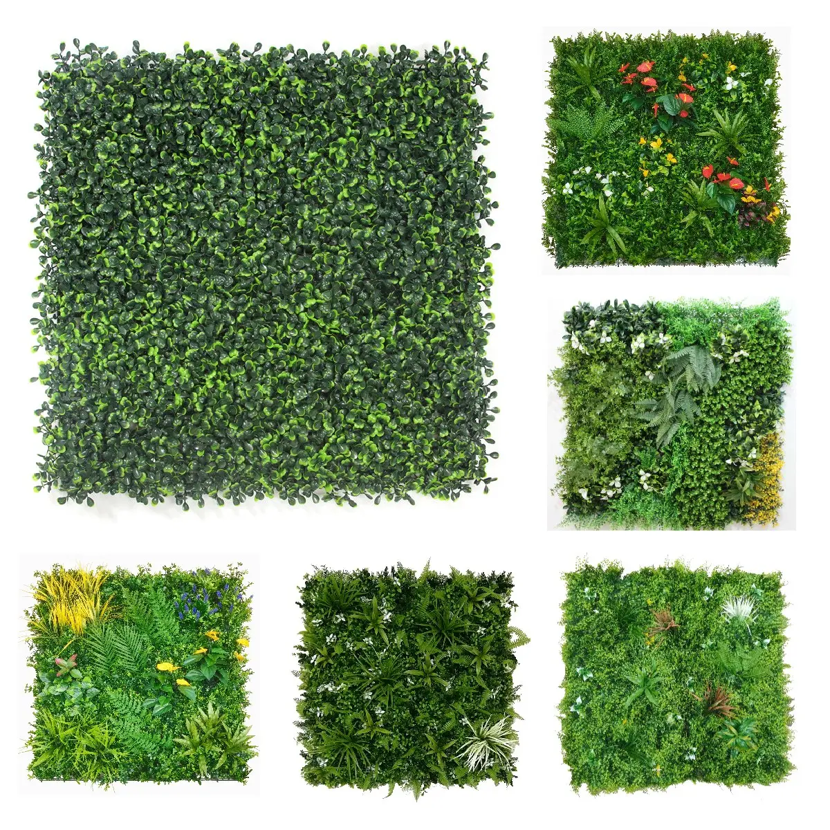 Künstliche Buchsbaum platte Vertikale grüne Wand Außen zaun platten Künstliche Laub gras hecke Zaun plante artificielle