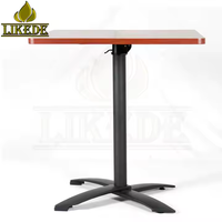 Table pliante en aluminium au design moderne réglable pour les restaurants, les cafés, les hôtels, les écoles, le salon extérieur ou les hôpitaux