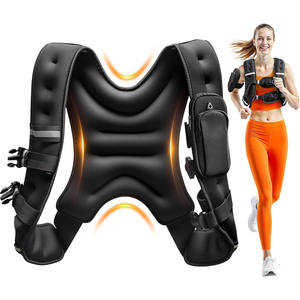 Lưới thoáng khí túi ngoài trời cho tập luyện chạy tập thể dục có thể điều chỉnh trọng vest cho nam giới phụ nữ 30lbs 14kg sức mạnh đào tạo bánh - Product Image 1