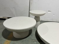 Table de salle à manger/café ronde en ciment moderne personnalisable de haute qualité, faite à la main, décorative, durable, imperméable, meubles de maison