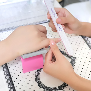 Lime <span class=keywords><strong>à</strong></span> <span class=keywords><strong>ongles</strong></span> professionnelle <span class=keywords><strong>à</strong></span> double face avec logo personnalisé, motif droit, éponge, grain 100/180 - Product Image 1