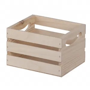 Недорогие необработанные деревянные ящики, декоративные ящики для хранения, ящик для хранения