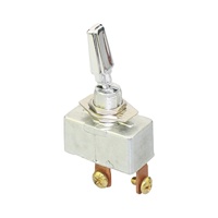 Interrupteur à bascule robuste 50 ampères 12V pour automobile, 2 positions ON-OFF, interrupteur à bascule SPST, 2 broches, métal chromé, borne à vis