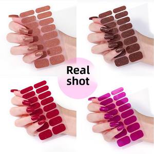 Nueva tendencia, <span class=keywords><strong>pegatinas</strong></span> de película de esmalte de <span class=keywords><strong>uñas</strong></span> de estilo francés, calcomanías de <span class=keywords><strong>uñas</strong></span> de Navidad de plástico brillante de Color sólido <span class=keywords><strong>para</strong></span> <span class=keywords><strong>Amazon</strong></span> Best Seller - Product Image 5