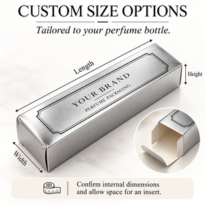 Boîte d'emballage de parfum personnalisée en carton argenté pliable avec logo pour la vente au détail de parfums, emballage cadeau en gros - Product Image 4