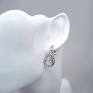 XZY Designer Ear Rings <strong>Pear</strong> Shape Natrual Rhinestone Simple Classical <strong>Pins</strong> 925 Sterling Silver Luxury Women Earrings - Product Image 3