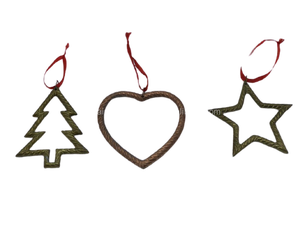 IRON METAL HEAR COPPER COLOUR WITH DOTTED DESIGN CHRISTMAS DECORATION HANGING ORNAMENT HIGH QUALITY - Product Image 3