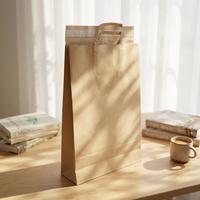 Sac en papier express résistant aux déchirures pour le commerce électronique, pochette d'expédition imperméable grande capacité avec poignée plate