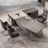 Ensemble de chaise de bureau exécutive en bois minimaliste moderne pour mobilier de bureau