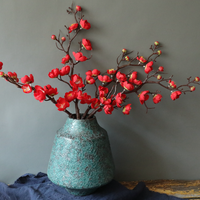 Vente en gros directe de fleurs de prunier vintage personnalisées Branches décoratives tissu de couleur pour la décoration de mariage