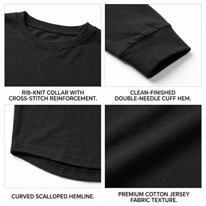 Camiseta de Manga Larga para Hombre, Corte Ajustado, Estilo Minimalista Urbano, Secado Rápido, Cuello Redondo, Diseño Personalizado con Logotipo, Sudadera de Algodón - Product Image 3
