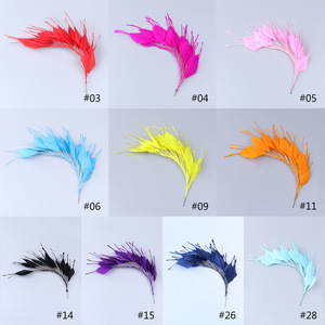 Spock Goose Feather Cut Hart Big Floating Wire Flower Corsage Kopfschmuck Peacock Silk Flower Kleidung Anhänger Diy Crafts - Product Image 2
