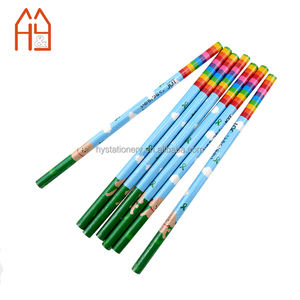 Crayons promotionnels pour étudiants 17.6cm crayons en bois à transfert de chaleur couleur all-over ensemble en vrac HB non toxique - Product Image 3