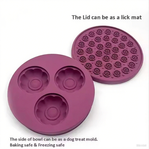 <strong>3</strong> in 1 Baking Mold Lick Mat <strong>Dog</strong> Enrichment Puzzle <strong>Bowl</strong> New Design <strong>Dog</strong> Slow <strong>Feeder</strong> with Lid - Product Image 2