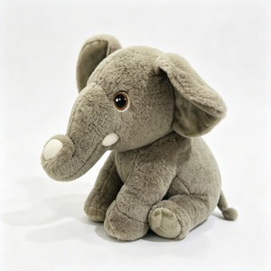 Peluche éléphant, animal en peluche éléphant, peluche éléphant douce, adorable peluche éléphant assis, jouet en peluche animal pour bébé - Product Image 2