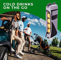 Sacs isothermes en polyester durables avec fermeture éclair pour le golf, pour six canettes de bière et deux bouteilles de vin