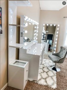 Estante de columna brillante con cajones Estante de libros Soporte Estante de cosméticos - Product Image 5