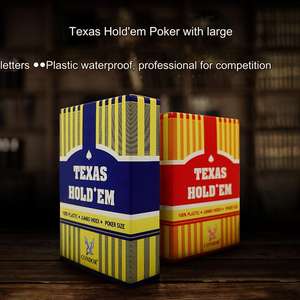 Les cartes à jouer en PVC givrées Texas Hold'Em en plastique imperméable à l'eau contiennent 56 cartes, avec des règles et des cartes tout-en. - Product Image 2