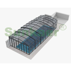Couverture extérieure imperméable personnalisée d'écumoire électrique de couverture de <span class=keywords><strong>piscine</strong></span> à lattes de polycarbonate pour des bobines de couvertures de <span class=keywords><strong>piscine</strong></span> de piscines souterraines - Product Image 2