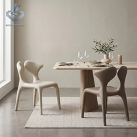 Chaise de salle à manger minimaliste de style italien, luxe léger, revêtement en cuir, structure en acier, accoudoirs, pour la maison, salons de thé, accueil des invités