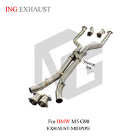ING Tuyau d'échappement intermédiaire en acier inoxydable pour BMW M5 G90 G99 2025+ 4.4T avec tuyau en Z – Performance automobile de haute qualité