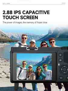 6x ऑप्टिकल ज़ूम 64 एमपी फोटो vलॉग 4k वीडियो वाईफाई पेशेवर रिट्रेटेबल लेंस कैमरा - Product Image 2