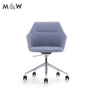 M & W Silla giratoria de oficina ergonómica jefe de cuero de alta calidad moderna rueda sillas de conferencia de estudio al por mayor - Product Image 5