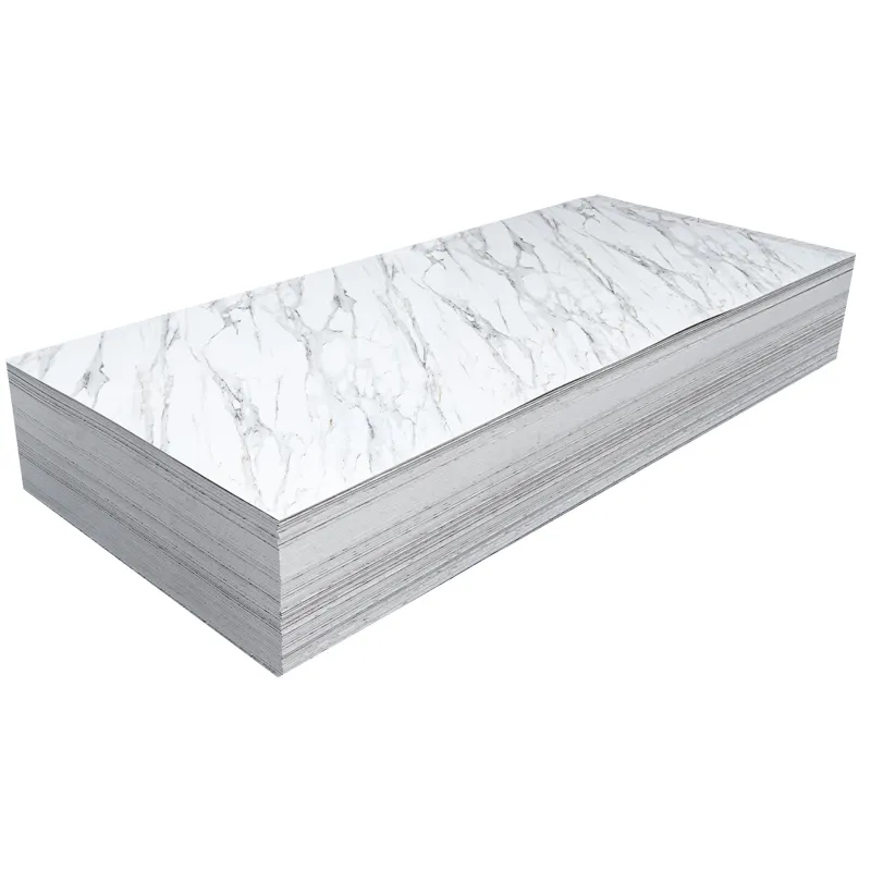 Modern Style Waterproof 2mm 3mm Marble Design Wall Decor PVC Acrylic Sheet Plastic Board for Construction