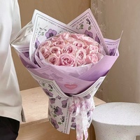 Waterdichte Dendrobium Orchidee Print Inpakpapier Valentijnsboeket DIY Bloemist Bloemarrangement Materialen